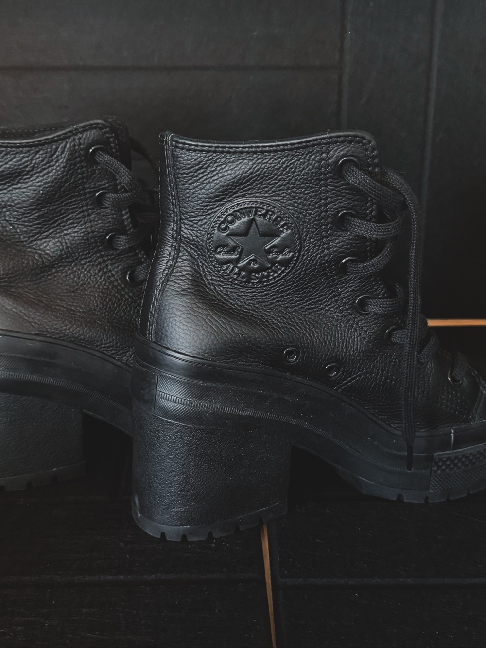 Converse Women's Black Chunky Lug-Sole High-Top Boots